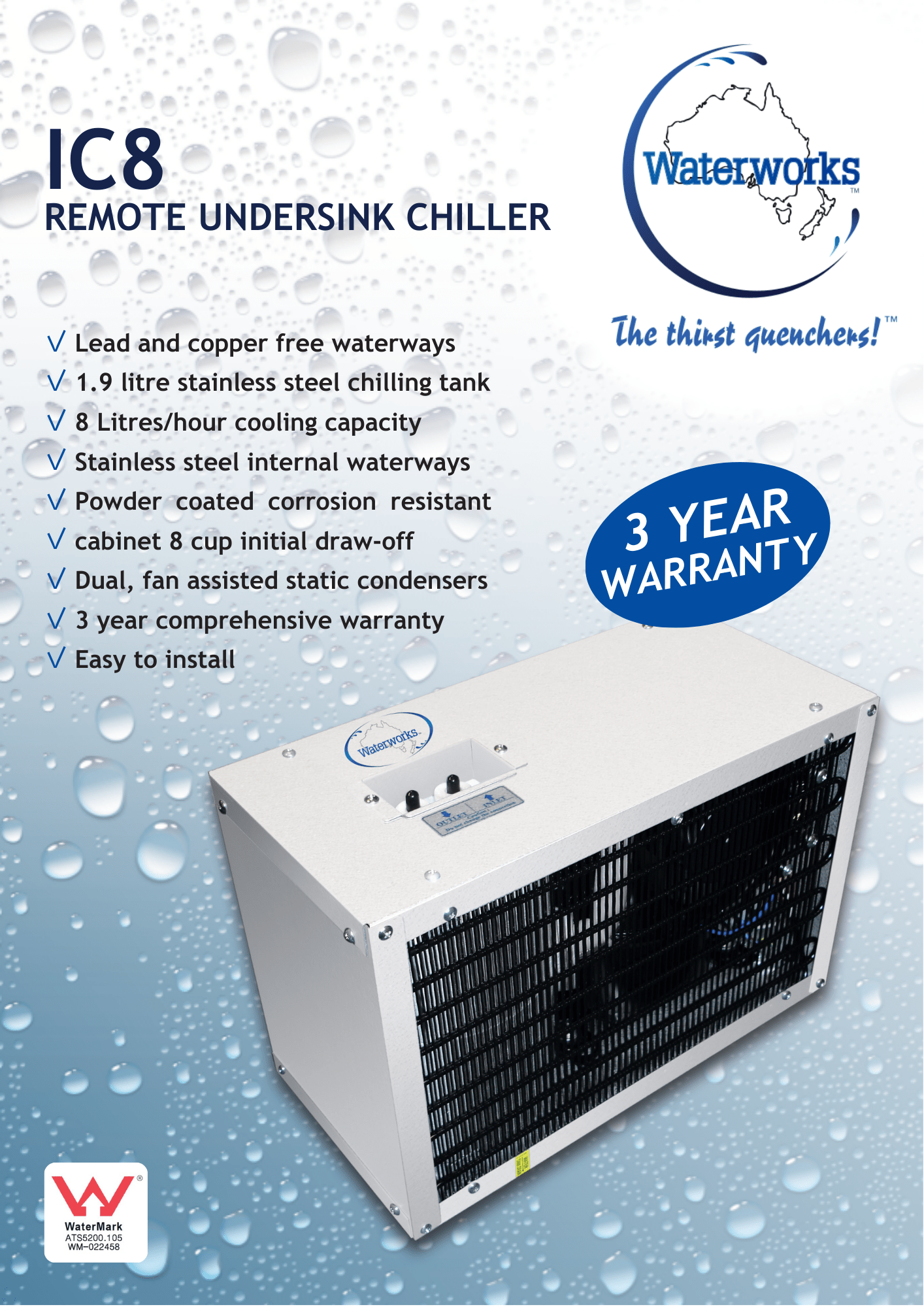 WATERWORKS™ - IC8 Under-sink or Remote Chiller