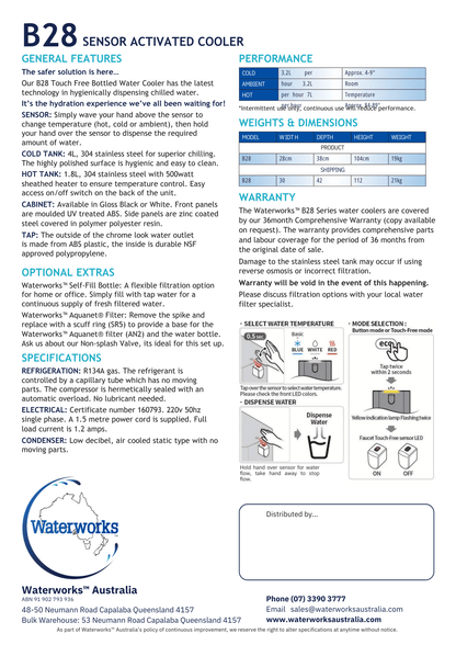 WATERWORKS™ - B28 Series -  Sensor Activated - Free Standing