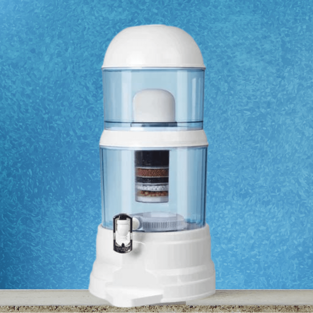 AWESOME WATER® - 16L Benchtop 8 Stage Water Filter Purifier Carbon Stone Ceramic Dispenser