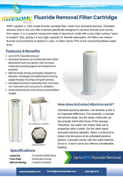 AWESOME WATER® - Fluoride Removal Filter