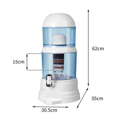 AWESOME WATER® - 16L Benchtop 8 Stage Water Filter Purifier Carbon Stone Ceramic Dispenser